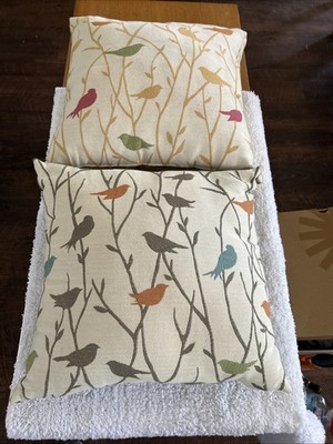 DV KAP Home Twitter Novelty Bird Fabric Throw Pillows 17 X17 Knife Edge Set of 2