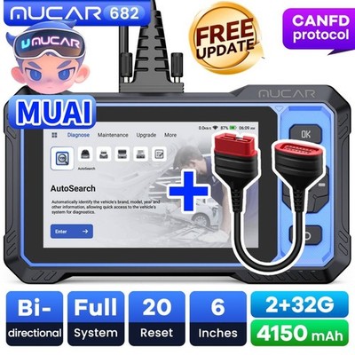 MUCAR 682 20+ Resets MUAI Diagnostic Tool OBD2 Scanner Automotive Active Test