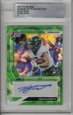 2022 LEAF PRO SET METAL ABRAM SMITH ROOKIE/RC AUTO #1/1 *GREEN CRYSTALS PROOF*