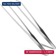 2 Pcs Reptile Feeding Tongs, 10.6IN Straight  Curved Long Tweezers  Extra Long