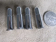 4 Vintage 1960's Chrome / Silver Plastic Play Bullets Faux for Play Cap Gun