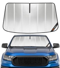 Windshield Sun Shade for Ford Ranger 2019-2023. Full Coverage Rearview Mirror...