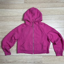 Lululemon Scuba Oversized Full Zip Hoodie Pink Zip Size XS/S