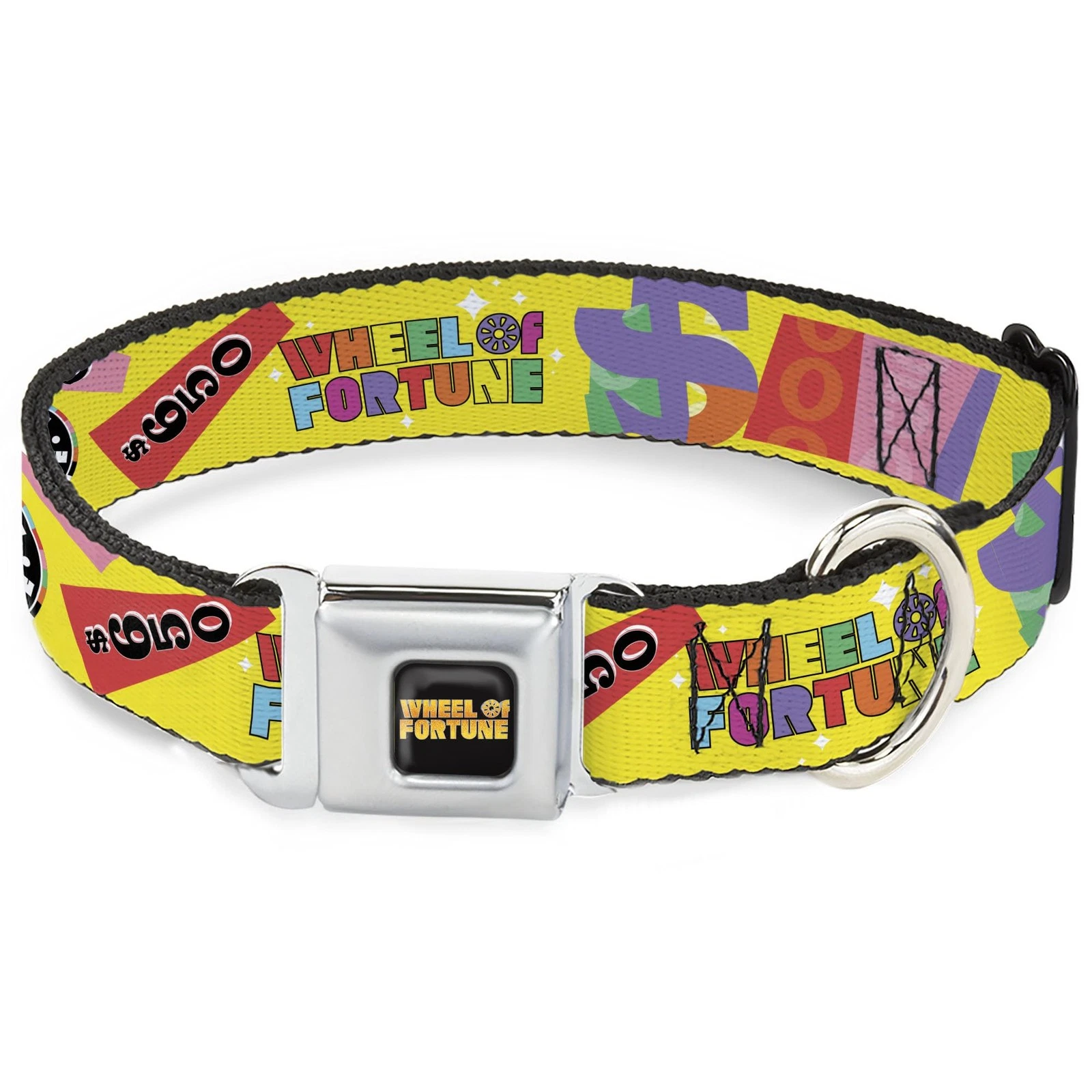 Sony Pictures Pet Collar, Dog Collar Metal Seatbelt Buckle, Wheel of Fortune Tes