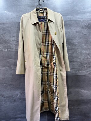 BURBERRYS LONDON Nova Check Trench Coat Jacket Womens Size 10
