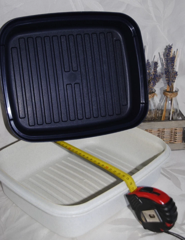 🌟TUPPERWARE Boite à pain Biscotte Viande Gateau Ancien Vintage 31 x 26 Cm TTBE - Photo 2/4