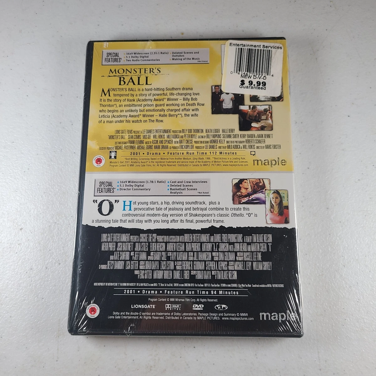 Monsters Ball / &#034;O&#034; (DVD, 2007) 2-Disc Berry Phifer Ledger Stiles  Hartnett 31398210269 | eBay