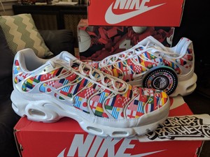 Nike Air Max Plus NIC QS International World Cup Flag White Multi AO5117-100 | eBay