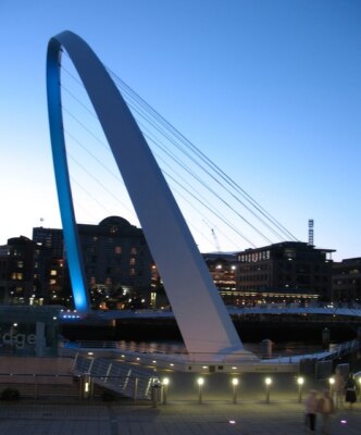 Foto 6x4 Millennium Bridge Newcastle upon Tyne Die Brücke wie Ende c2008 gesehen