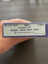 Vintage Micro Lang Levy Pipettes in Original Box Fisher Scientific Brand