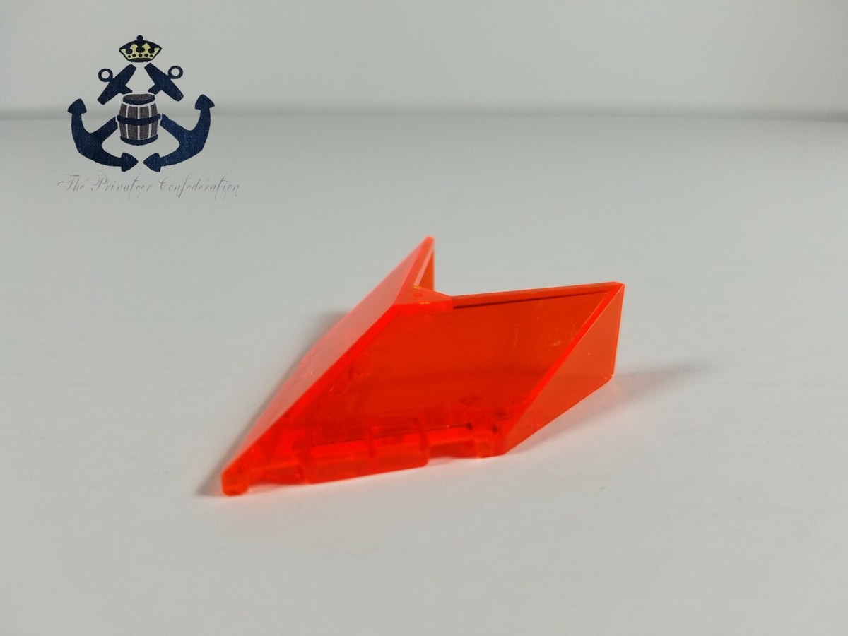 Lego Trans-Neon Orange Windscreen 6 x 4 x 1 1/3 Pointed 22483 For