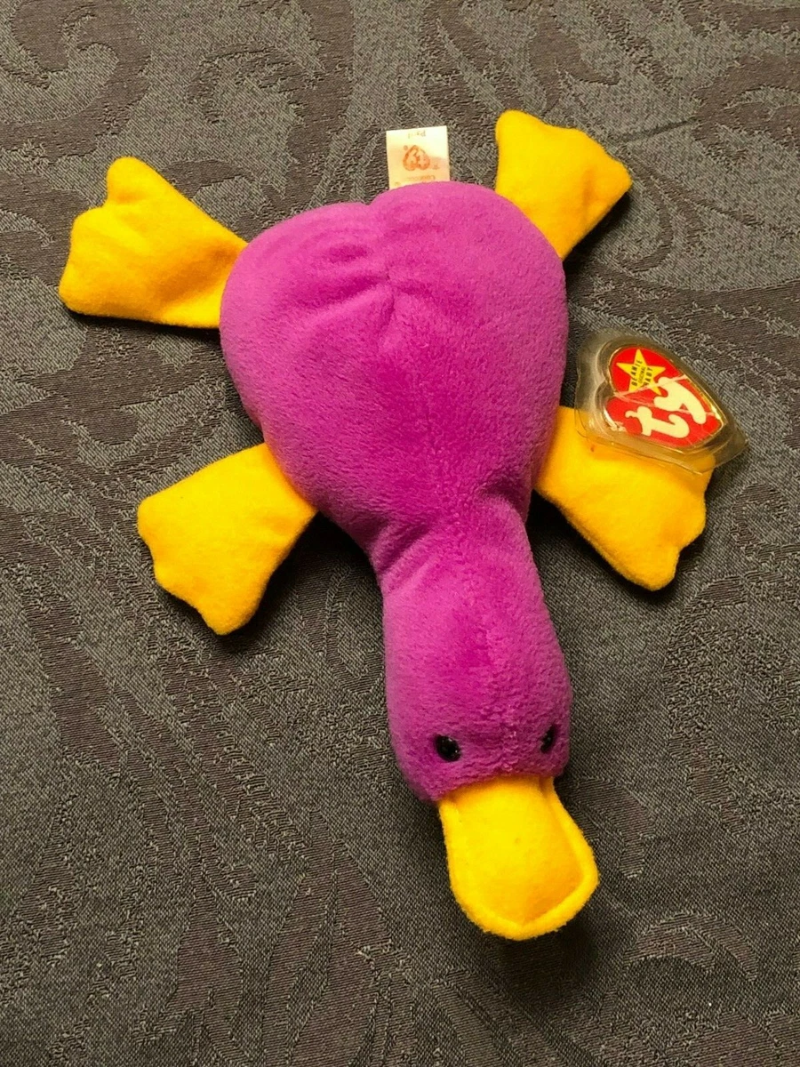 TY Patti The Platypus 1993 4th Gen w PVC Pellets and Tag Errors