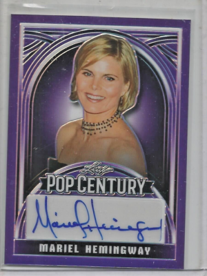 Mariel Hemingway 2024 Leaf Pop Century Purple Autograph #6/8 | eBay