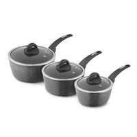 Tower Cerastone Saucepan Set 3 Piece 18/20/22cm Non-Stick, Induction Safe T81212