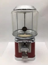 FREE Shipping !! Beaver Maroon & Chrome Gumball Candy Nut Bulk Vending Machine