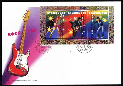 Sweden 1991 Cachet FDC. Pop Rock. Roxette