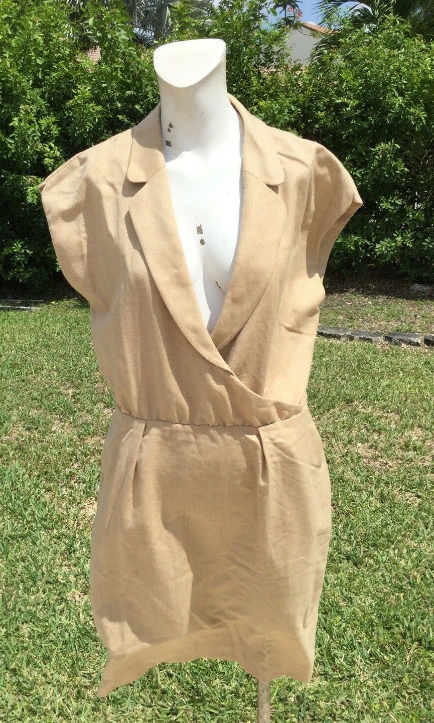 ABITO SMANICATO YVES SAINT LAURENT EDITION 24 BEIGE TASCA LANA TG 46 NUOVO CON ETICHETTE