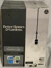 Better Homes and Gardens Seeded Pendant Light Matte Black Dining Room Hanging