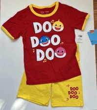 Nickelodeon Pinkfong Baby Shark Doo Doo 2 Piece Cotton Set- Size 5T  NEW