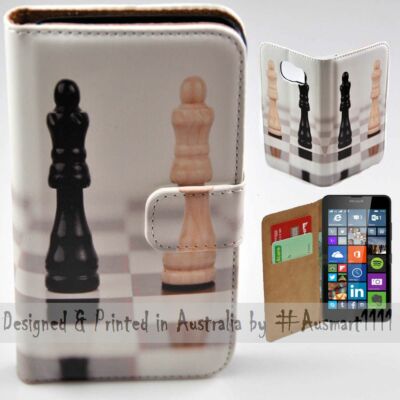 For Nokia Series - Queen of Chess Theme Print Wallet Mobile Phone Case Cover