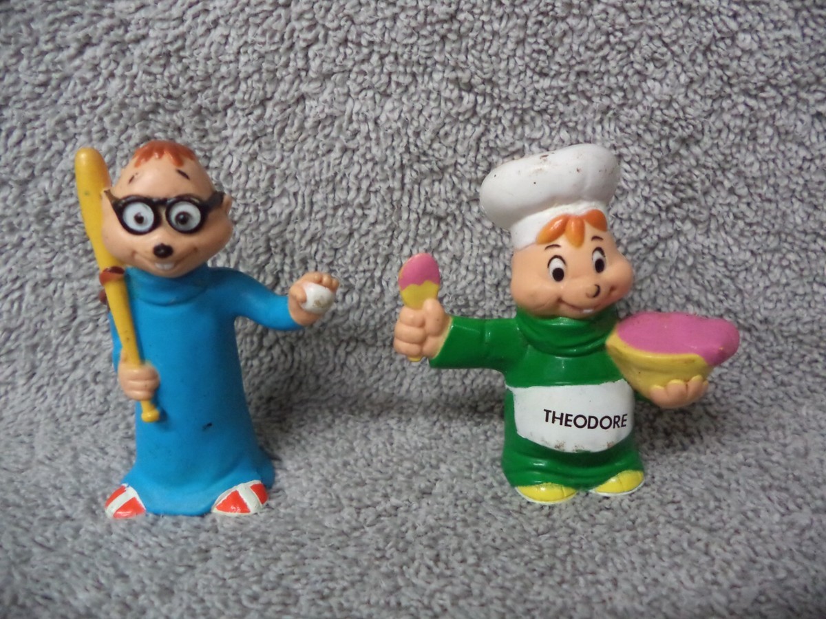 Vintage 1983 Alvin and The Chipmunks Simon & Theodore PVC Figure