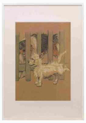 Aldin Cecil Mac 1912 Großer Hund A3 A4 gerahmter Druck Bild