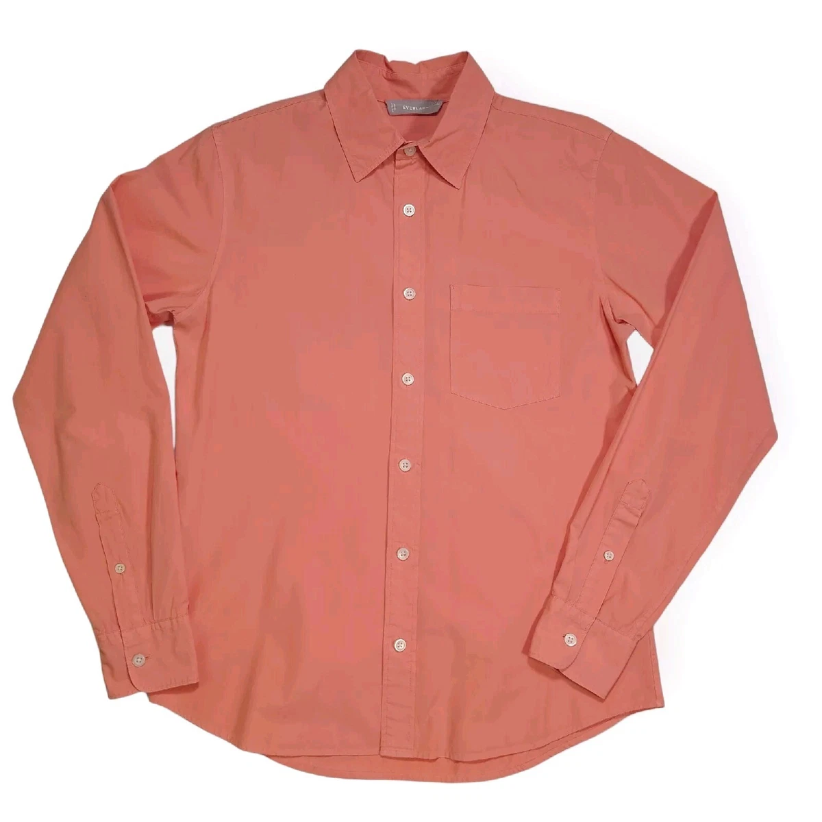 salmon button up shirt mens