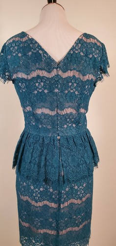 Anthropologie Maeve S Small Cap Sleeve Lace Peplum Dress - Picture 9 of 20
