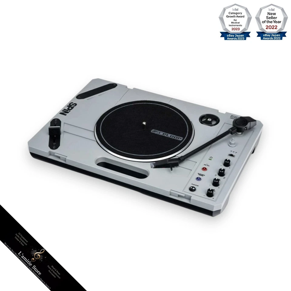 Sistema de tocadiscos portátil Reloop Spin Japón Silver Audio Record Player A... - Imagen 4 de 4