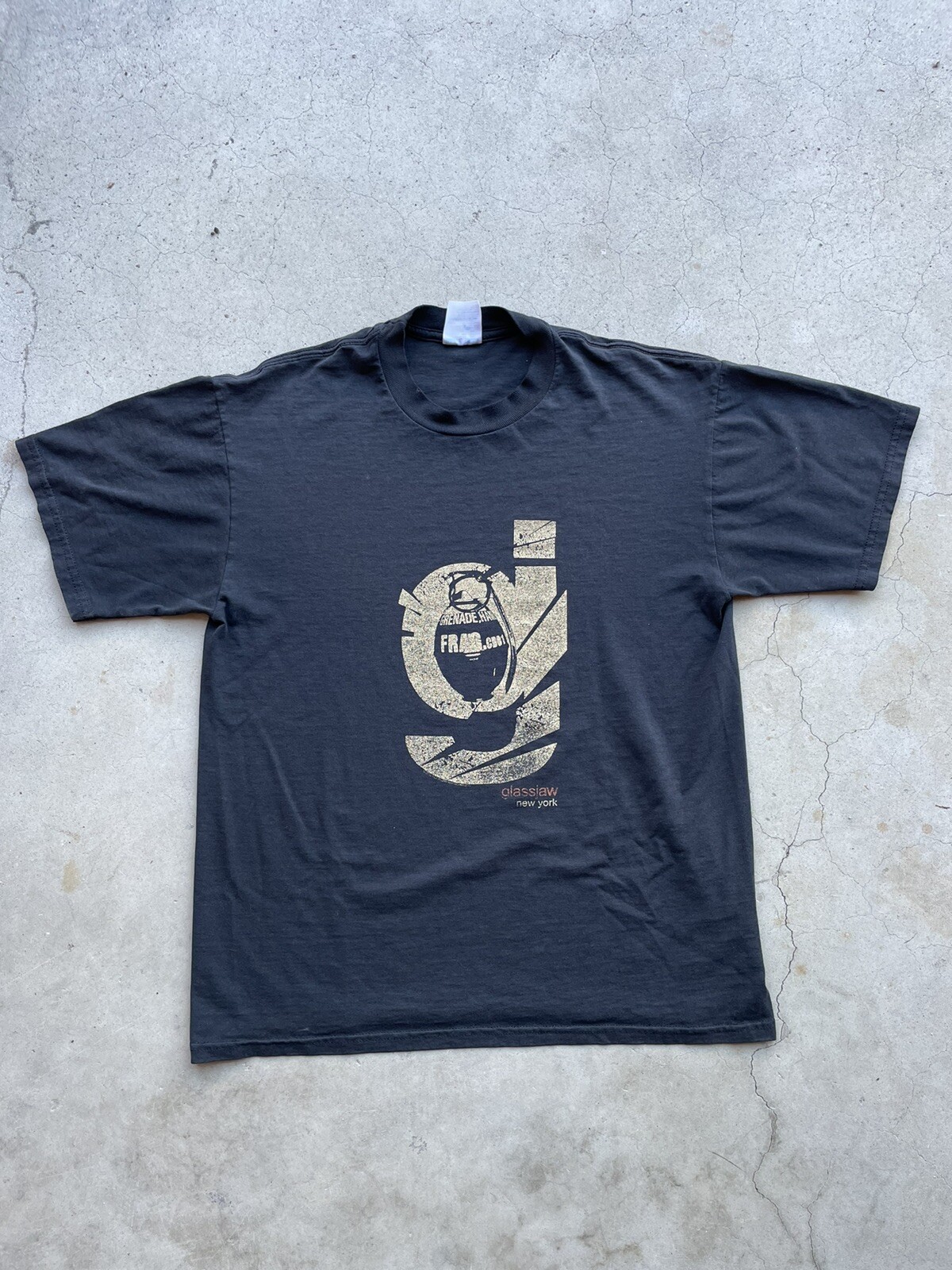 Vintage 2002 Jerzees GLASSJAW T Shirt Grenade Black G… Gem