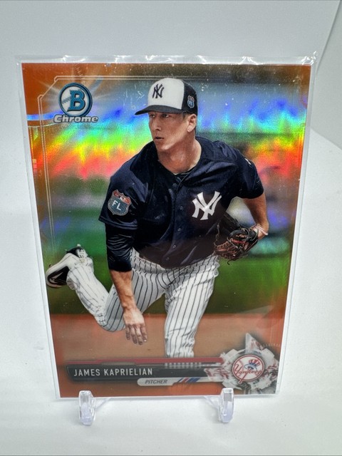 James Kaprielian 2017 Bowman Chrome Prospect Rookie ORANGE /25 #BCP237 Athletics
