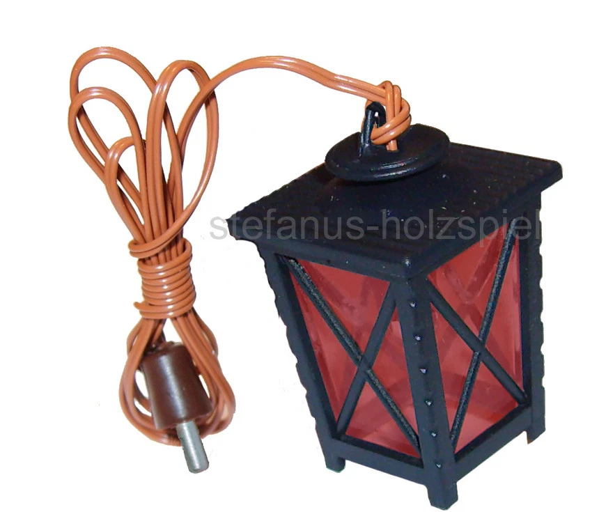 KAHLERT-LICHT Laterne mit LED Krippenlaterne 3,5V Krippenbeleuchtung, Krippe Kahlert 29681 rot