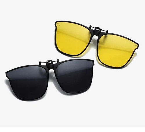 Unisex Polarized Clip-On Sunglasses Oversized Anti-Glare Lenses Driving Eyeglass - Picture 11 of 33