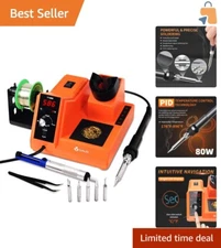 Professional 80W Soldering Station with LCD Display & Auto Sleep Functionality