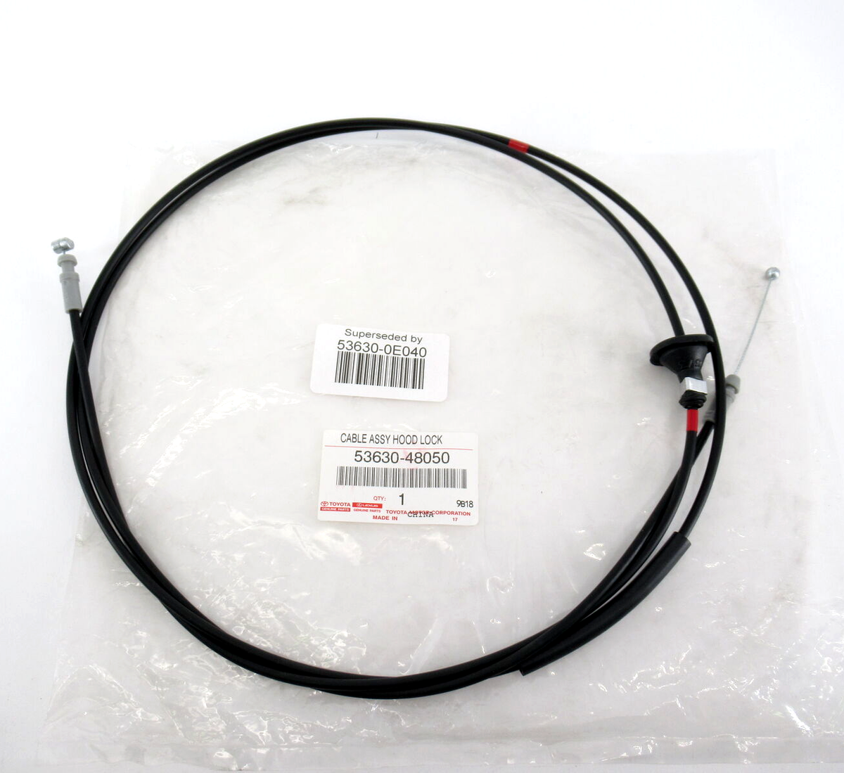 Genuine OEM Toyota 53630-0E040 Hood Lock Release Cable 2008-2013