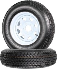 2pcs St20575d14 Trailer Tires Wheels 205 75 1414 Rim 5 Lug On 4.5