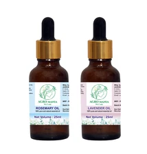 AGRO MANIA Rosemary & Lavender Essential Oils For Skin & Hair Care  25ml