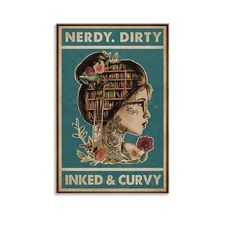 Vintage Posters Tattoo Girl Retro Aesthetics Canvas Painting Wall Art Home Dec