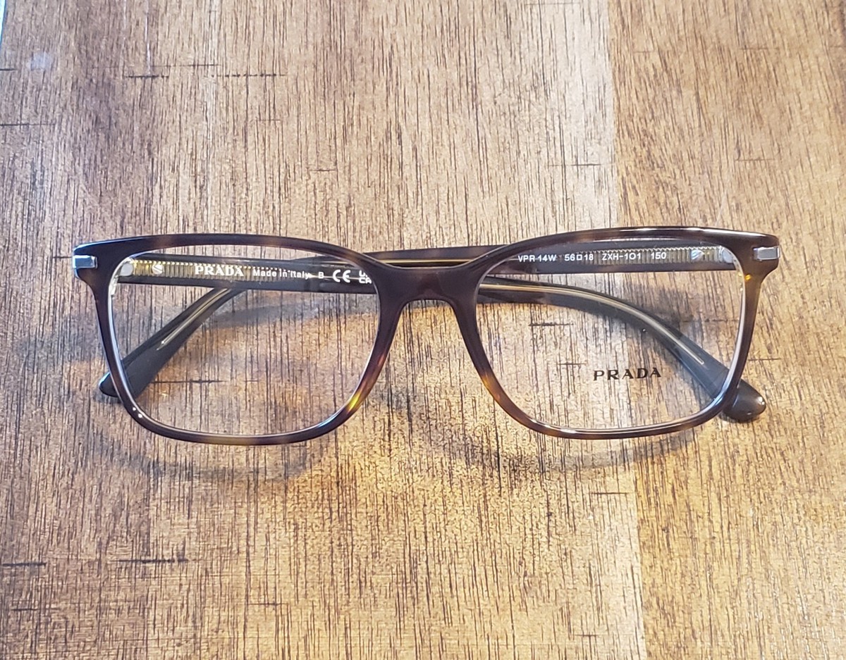 Prada VPR 14W ZXH-101 Moro Turquoise Tortoise Frame Demo Lens 56