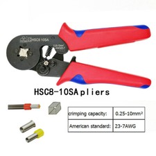Tubular Terminal Crimping Tools Electrical Pliers HSC8 10SA 0.25-10mm2 23-7AWG