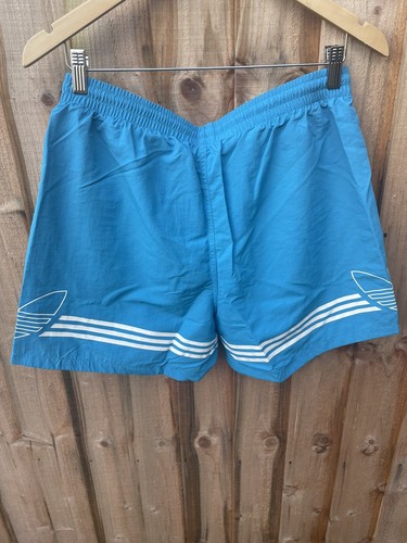 Adidas Originals Herren Badeshorts Blau Größe Small Logo Trefoil Holiday 3 Streifen - Bild 3 von 3