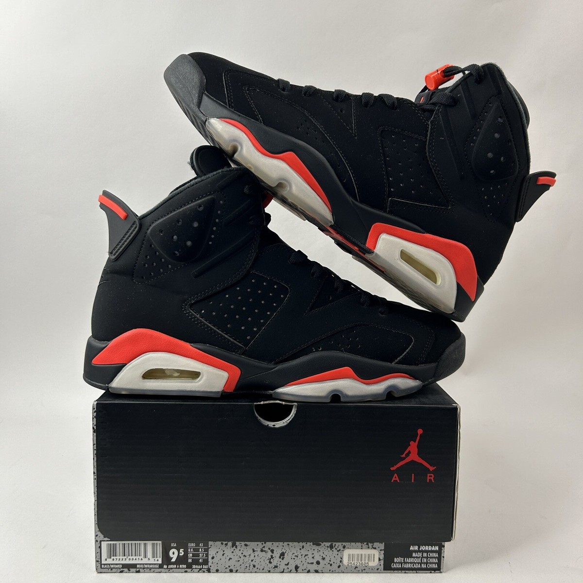 Nike Air Jordan 6 Retro OG “Black Infrared/Bred” 2019 384664 Nike Air Jordan 6 Retro OG “Black Infrared/Bred” 2019 384664
