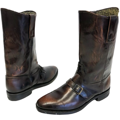 Vtg Men's Antiqued Brown Leather 