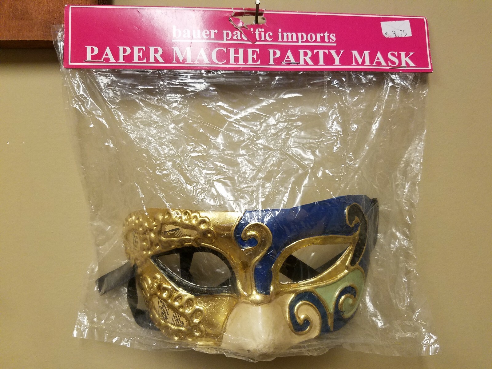 Pierrot Eye Mask By Bauer Pacific, Paper Mache party mask, Wreath decoration-image