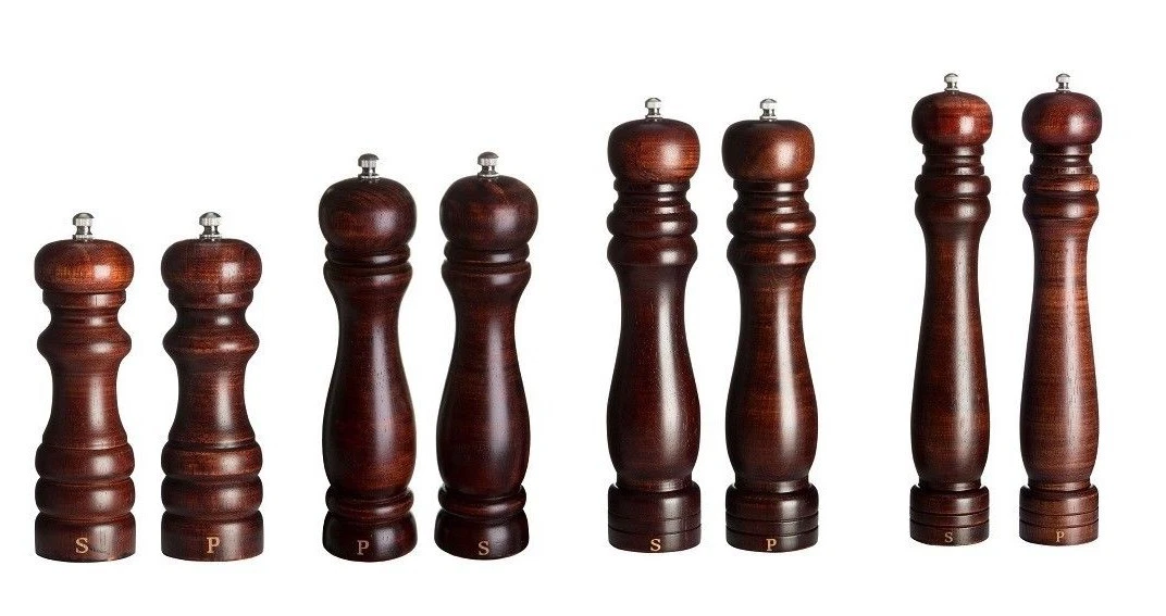 Salt & Pepper Mill Set Ceramic Walnut Colour Available In 4 Sizes