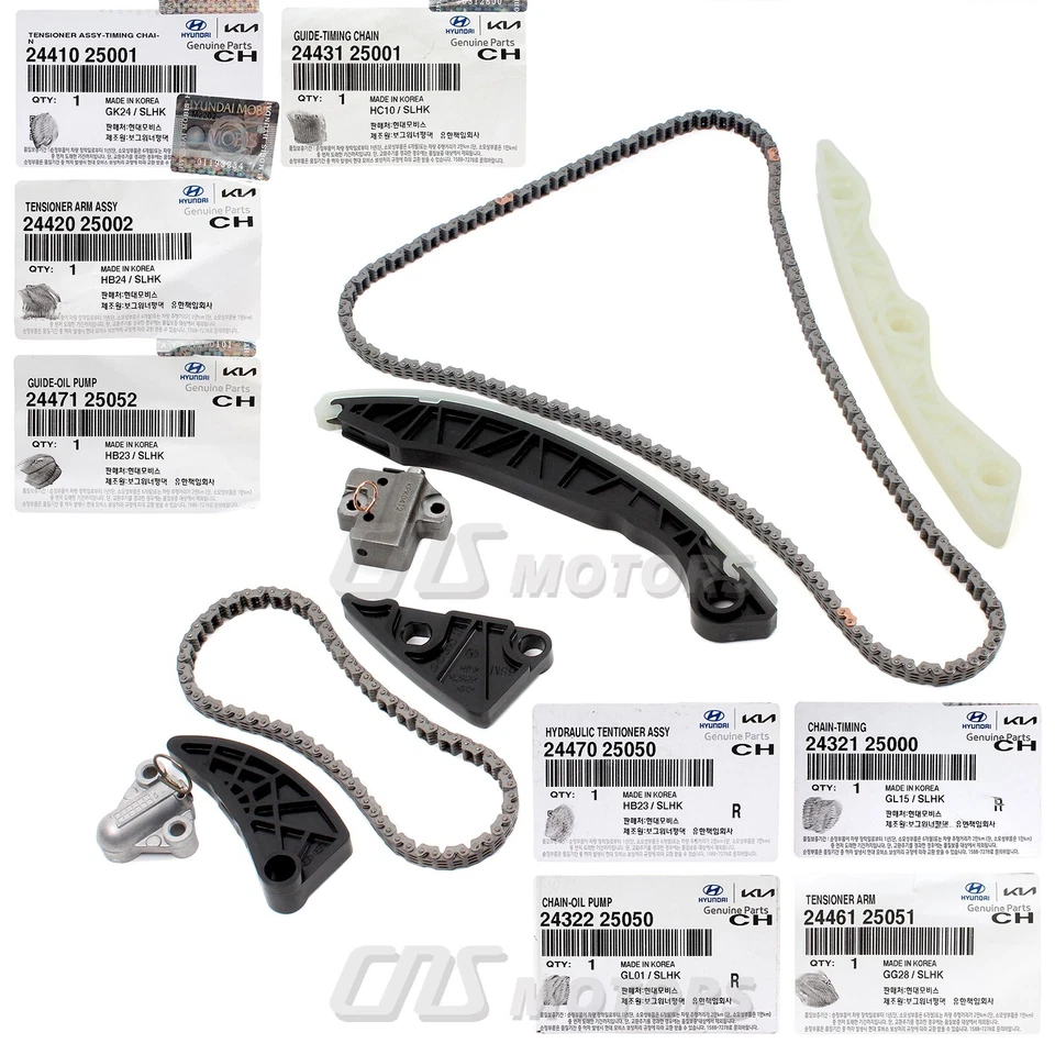 GENUINE Timing Chain Kit for Genesis Coupe Sonata Forte Optima Sorento 2.0L 2.4L Foto 2 de 4