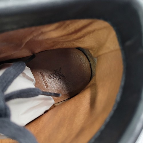 Stivaletti stringati FRYE donna Tyler pelle nera ciottolata combattimento moto 7,5B - Foto 11 di 14