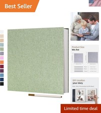 Linen Cover Self-Adhesive Photo Album, 60 Pages for Custom Creative Memory-Free