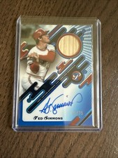 2025 Topps Pristine Pieces Autograph Relics - Ted Simmons #PPAR-TSS Blue /75