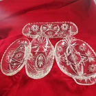 Vintage Anchor Hocking Early American Prescut Star of David 4 piece